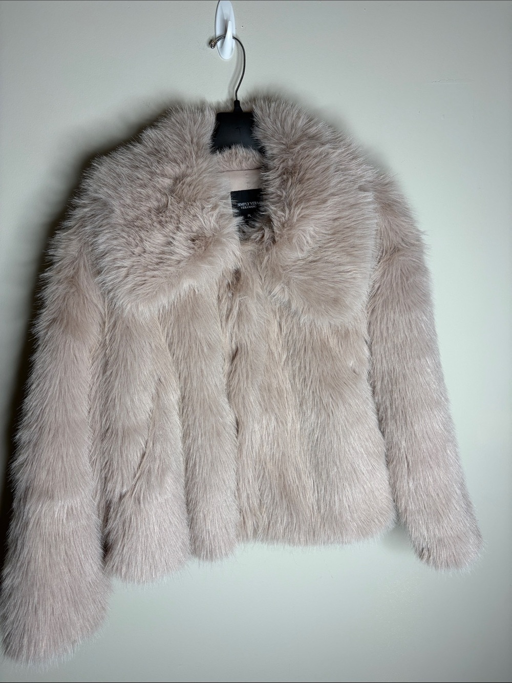 Simply Vera Vera Wang Fur Jacket in Light Pink